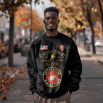 Montford Point Marines Sweatshirt African American Heroes Black - African Pride