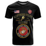 Montford Point Marines T shirt African American Heroes Black - African Pride