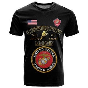 Montford Point Marines T shirt African American Heroes Black - African Pride