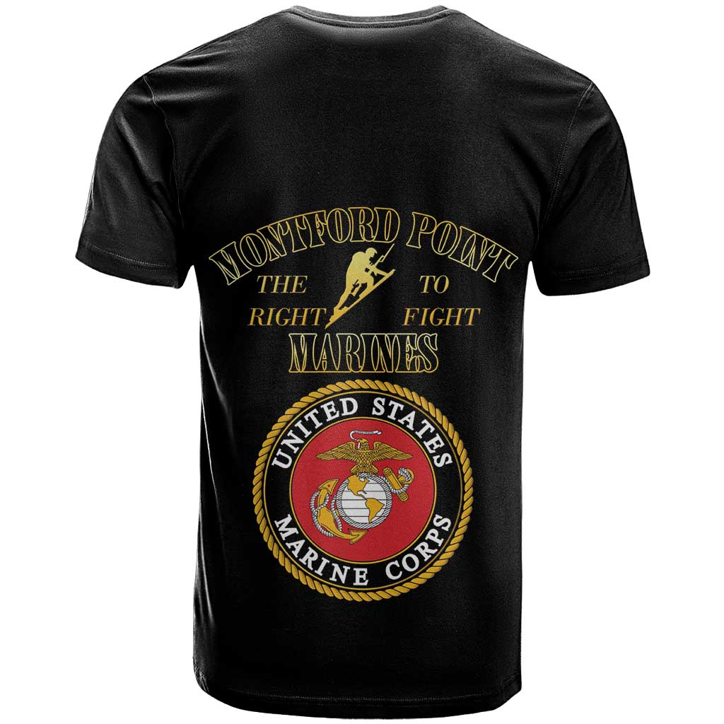Montford Point Marines T shirt African American Heroes Black - African Pride