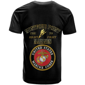 Montford Point Marines T shirt African American Heroes Black - African Pride