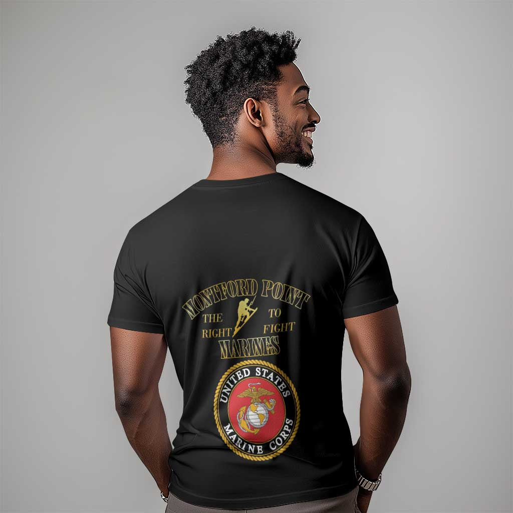 Montford Point Marines T shirt African American Heroes Black - African Pride