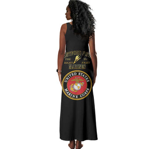 Montford Point Marines Tank Maxi Dress African American Heroes Black - African Pride