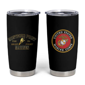 Montford Point Marines Tumbler Cup African American Heroes Black - African Pride