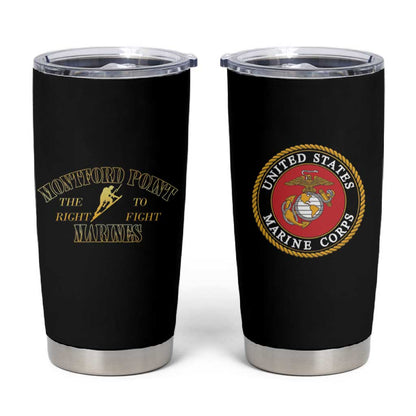 Montford Point Marines Tumbler Cup African American Heroes Black - African Pride