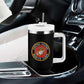 Montford Point Marines Tumbler With Handle African American Heroes Black - African Pride