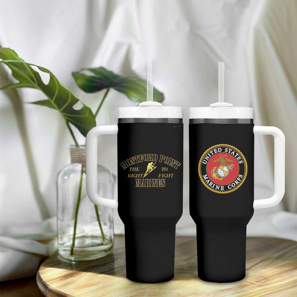 Montford Point Marines Tumbler With Handle African American Heroes Black - African Pride