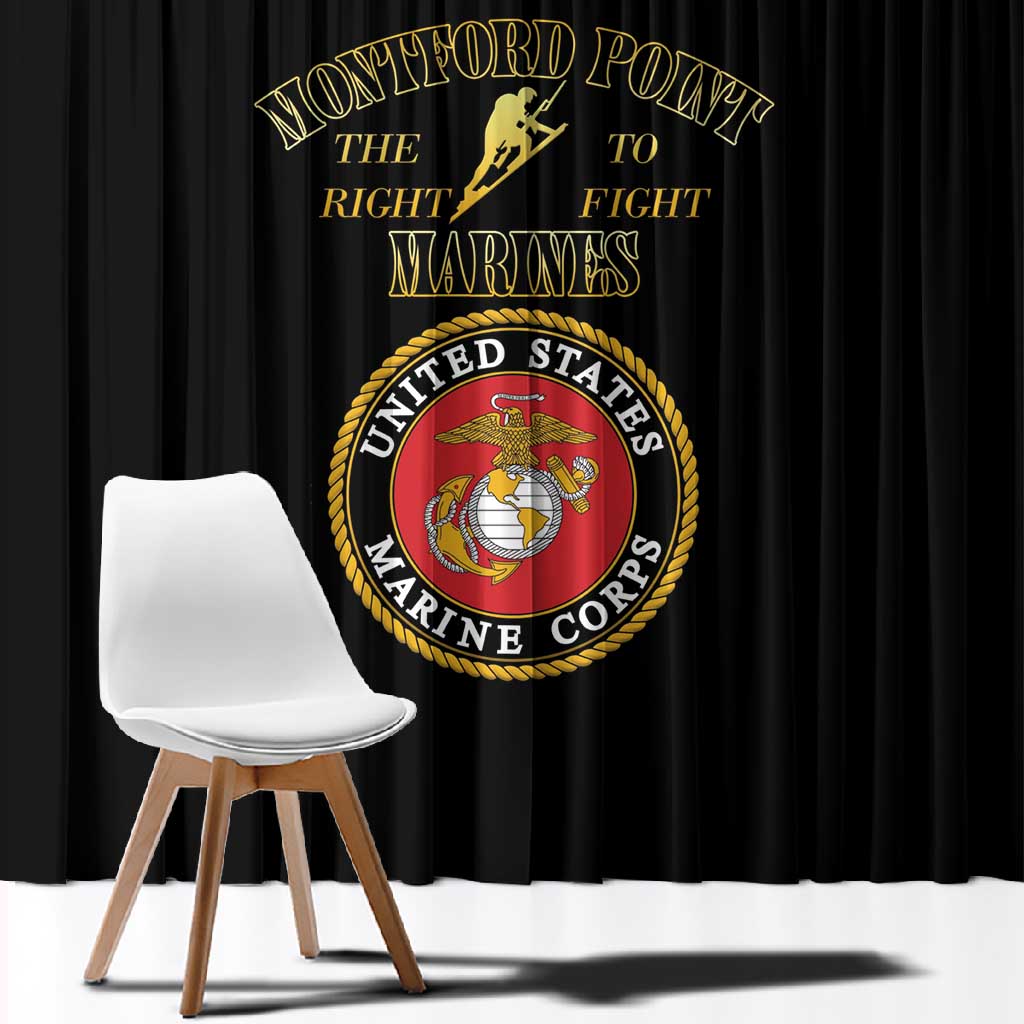 Montford Point Marines Window Curtain African American Heroes Black - African Pride