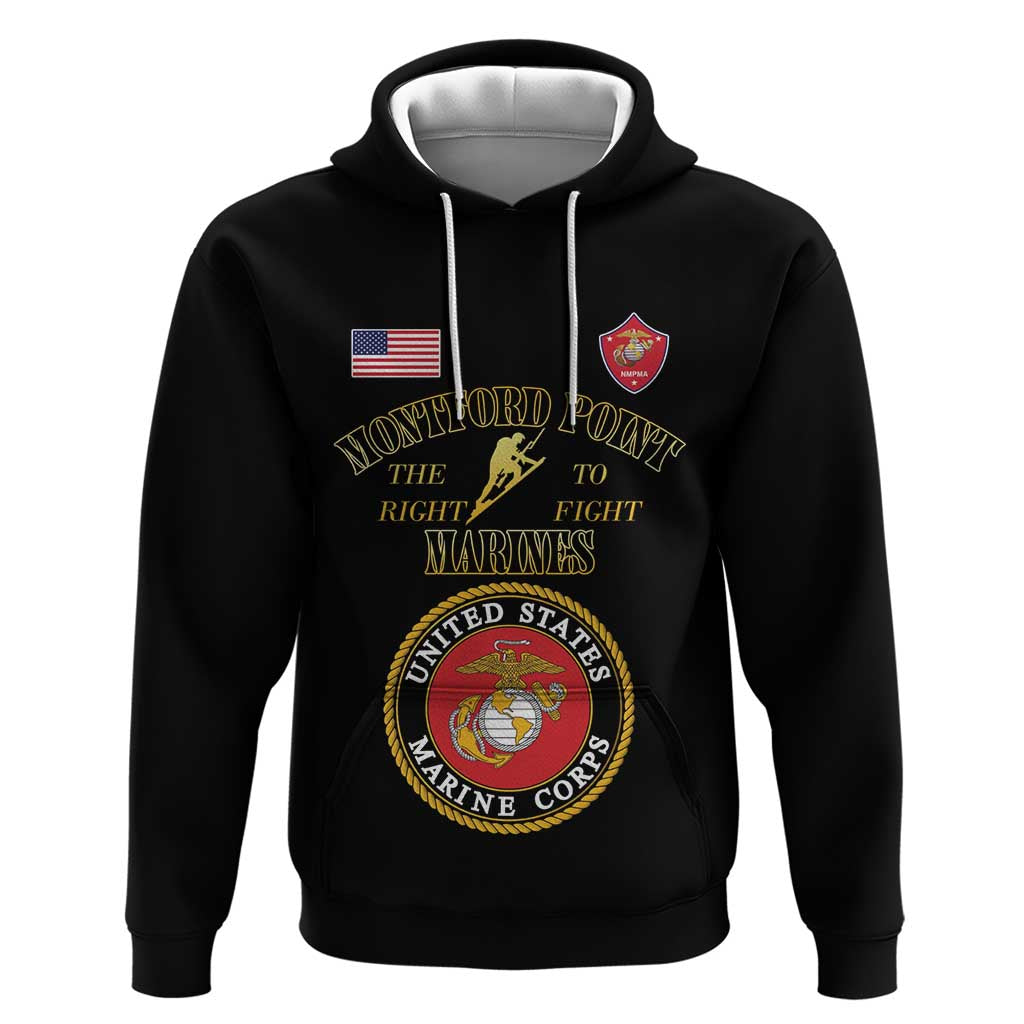 Montford Point Marines Zip Hoodie African American Heroes Black - African Pride