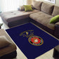 Montford Point Marines Area Rug African American Heroes Navy Blue - African Pride