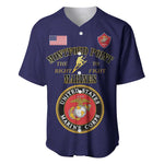 Montford Point Marines Baseball Jersey African American Heroes Navy Blue - African Pride