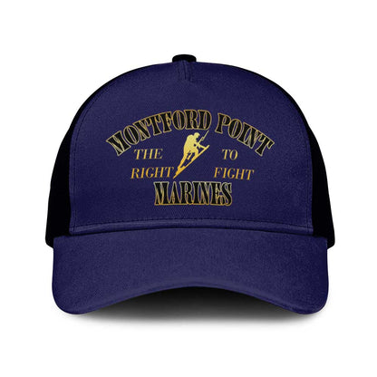 Montford Point Marines Baseball Net Cap African American Heroes Navy Blue - African Pride