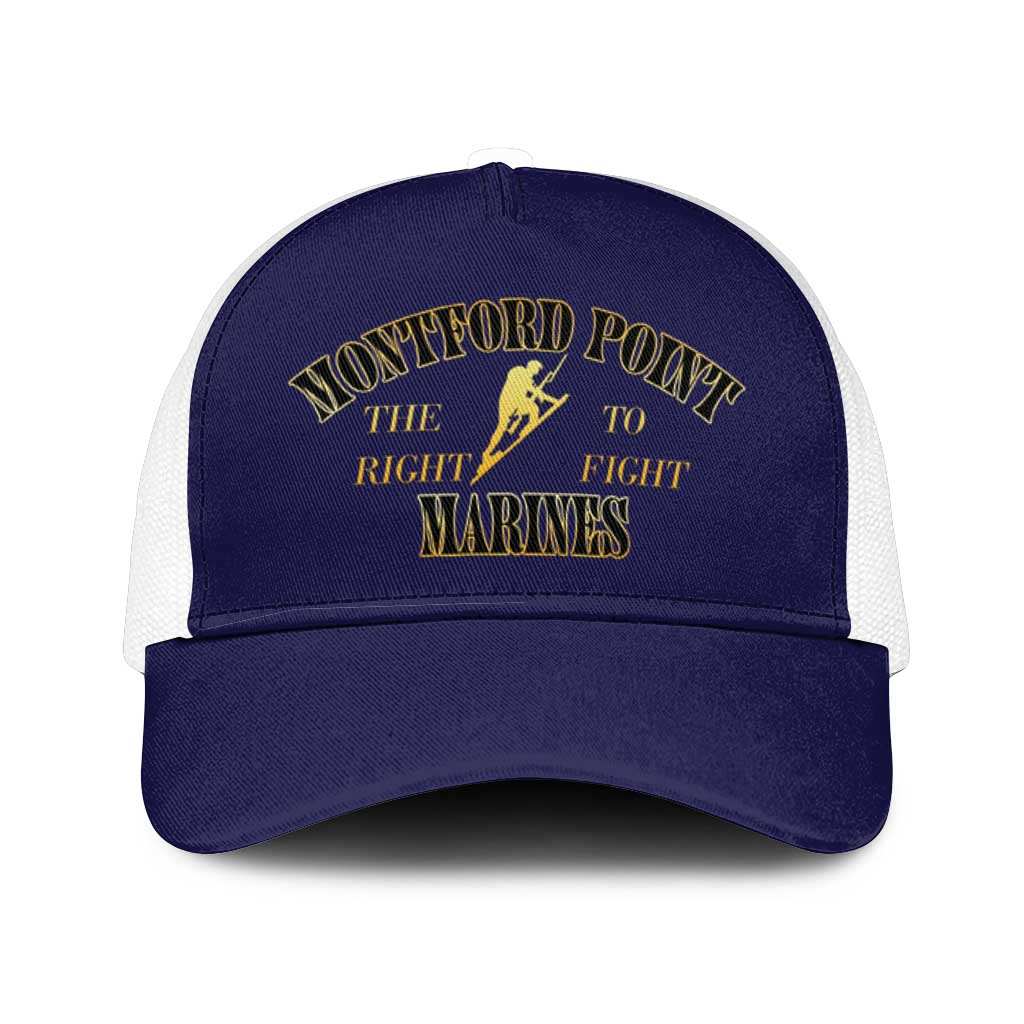 Montford Point Marines Baseball Net Cap African American Heroes Navy Blue - African Pride