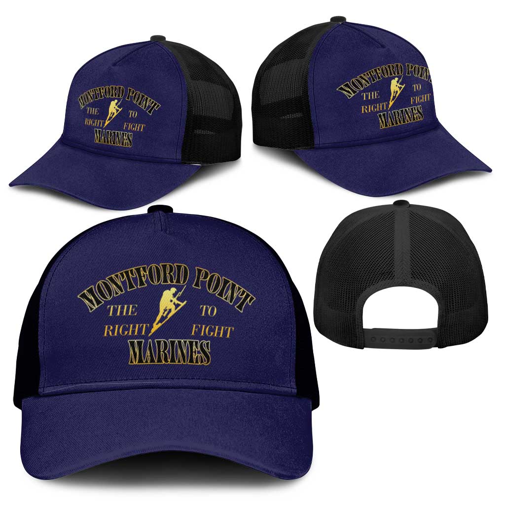 Montford Point Marines Baseball Net Cap African American Heroes Navy Blue - African Pride