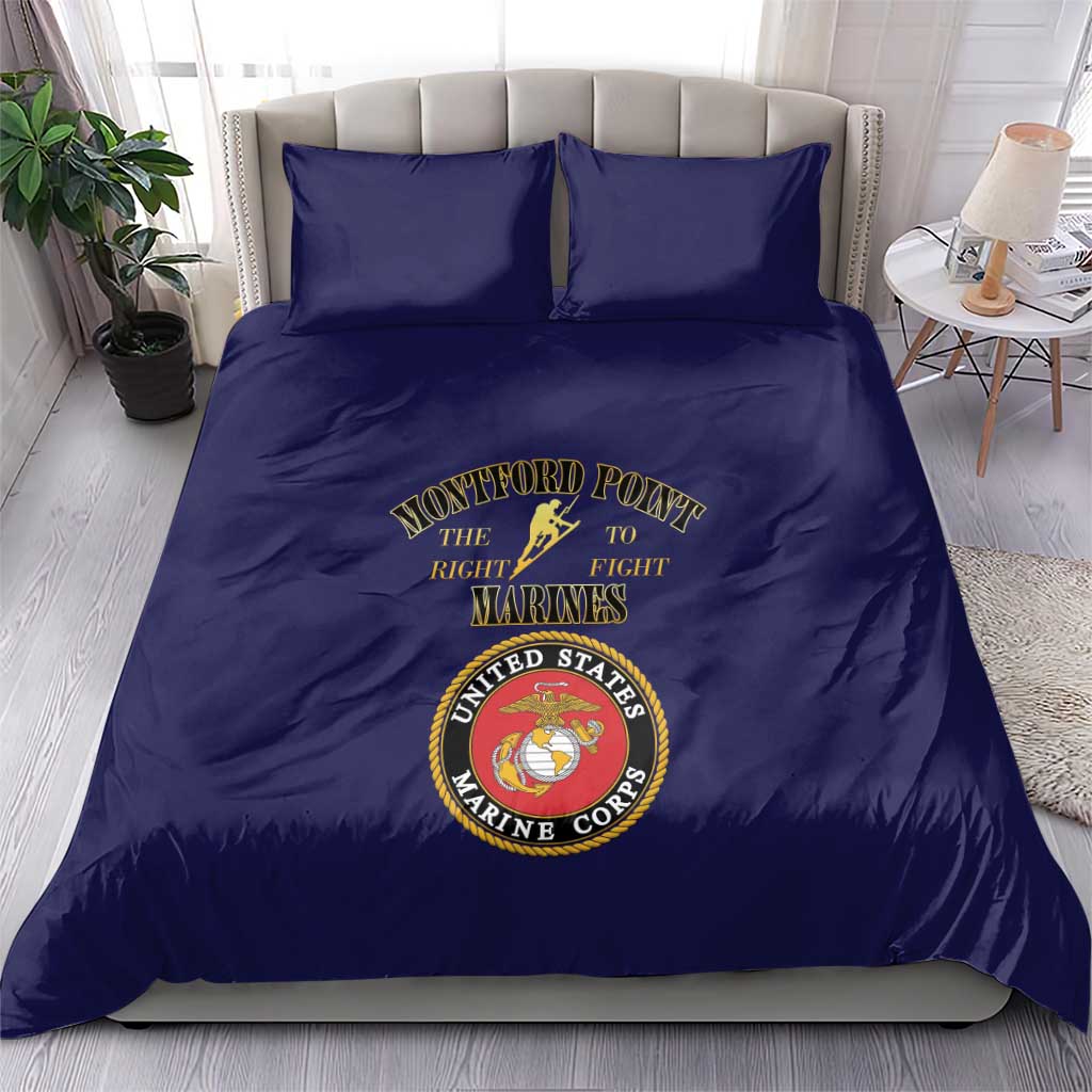 Montford Point Marines Bedding Set African American Heroes Navy Blue - African Pride