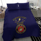 Montford Point Marines Bedding Set African American Heroes Navy Blue - African Pride