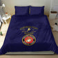 Montford Point Marines Bedding Set African American Heroes Navy Blue - African Pride
