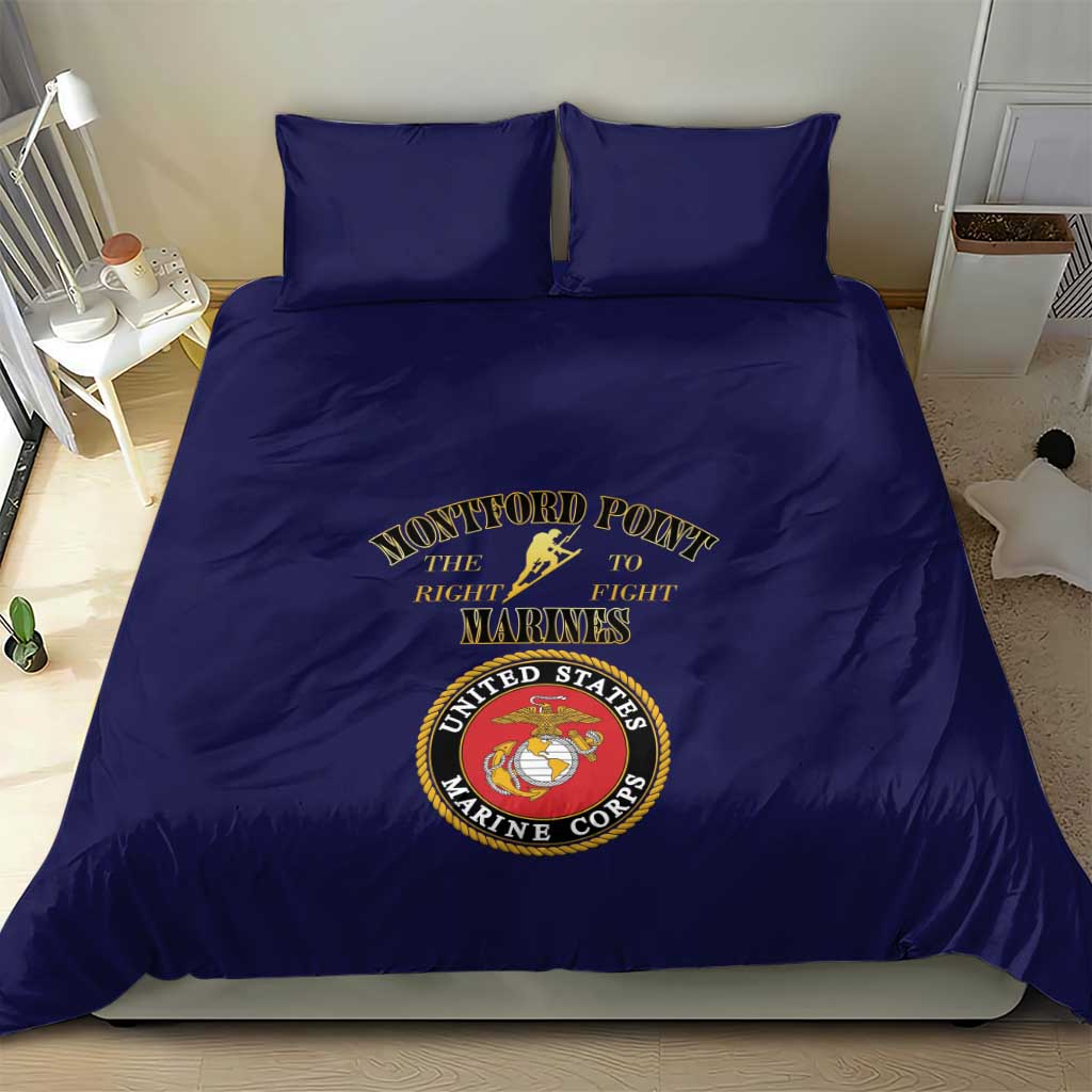 Montford Point Marines Bedding Set African American Heroes Navy Blue - African Pride