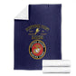 Montford Point Marines Blanket African American Heroes Navy Blue - African Pride