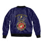 Montford Point Marines Bomber Jacket African American Heroes Navy Blue - African Pride