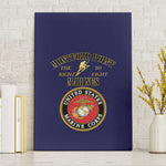 Montford Point Marines Canvas Wall Art African American Heroes Navy Blue - African Pride