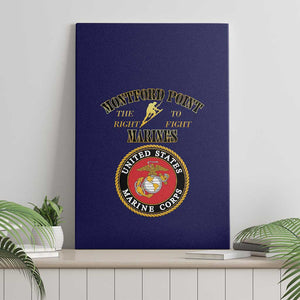 Montford Point Marines Canvas Wall Art African American Heroes Navy Blue - African Pride