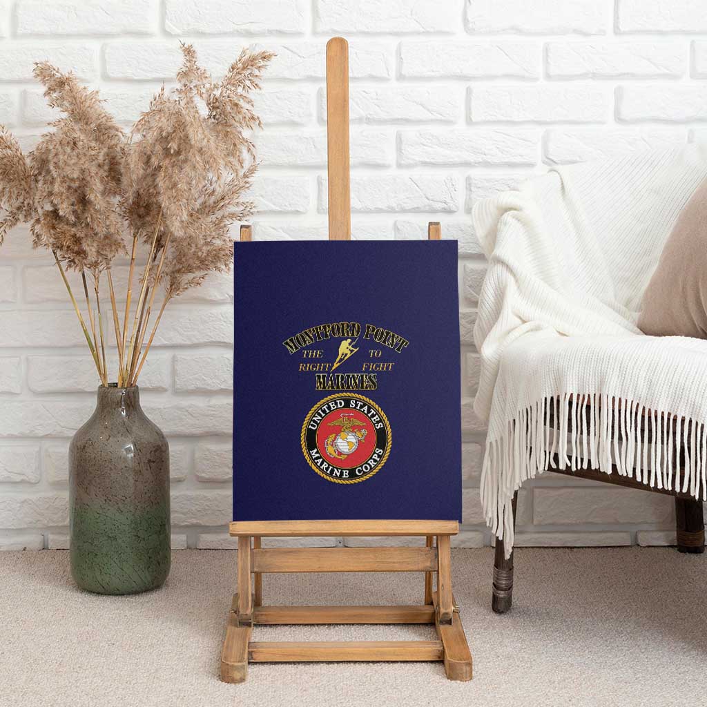 Montford Point Marines Canvas Wall Art African American Heroes Navy Blue - African Pride