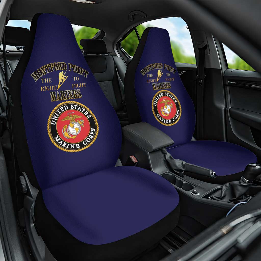 Montford Point Marines Car Seat Cover African American Heroes Navy Blue - African Pride