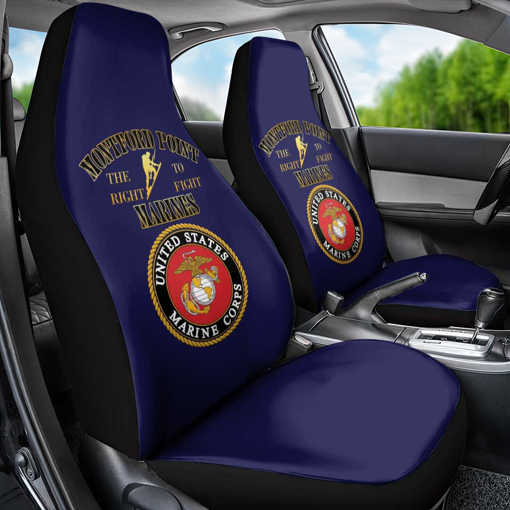 Montford Point Marines Car Seat Cover African American Heroes Navy Blue - African Pride