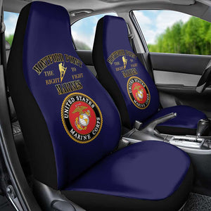 Montford Point Marines Car Seat Cover African American Heroes Navy Blue - African Pride