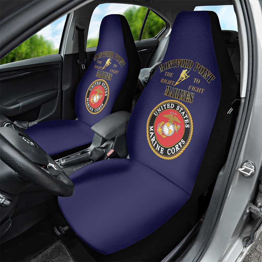 Montford Point Marines Car Seat Cover African American Heroes Navy Blue - African Pride