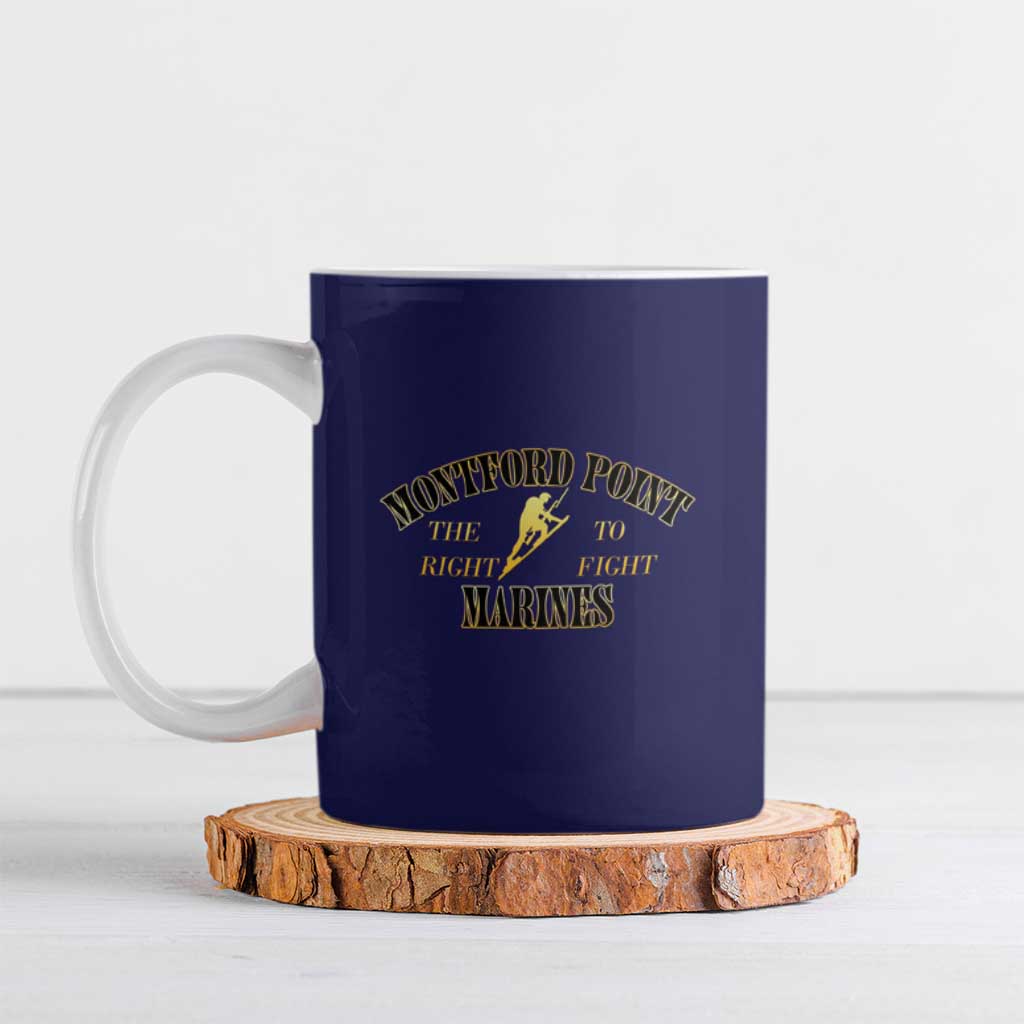 African American Marine Corps Legacy Ceramic Mug Montford Point Heritage Navy Blue
