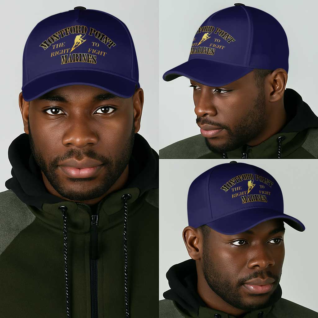 Montford Point Marines Classic Cap African American Heroes Navy Blue - African Pride