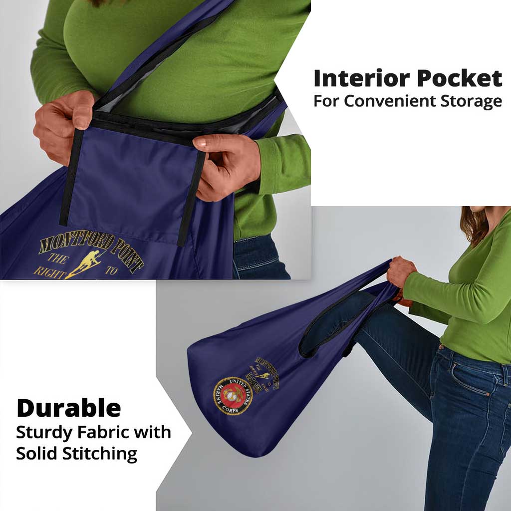 Montford Point Marines Grocery Bag African American Heroes Navy Blue - African Pride