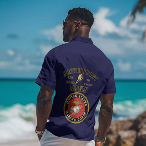Montford Point Marines Hawaiian Shirt African American Heroes Navy Blue - African Pride