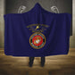 Montford Point Marines Hooded Blanket African American Heroes Navy Blue - African Pride