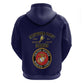Montford Point Marines Hoodie African American Heroes Navy Blue - African Pride