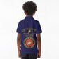 Montford Point Marines Kid Polo Shirt African American Heroes Navy Blue - African Pride