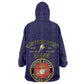 Montford Point Marines Kid Wearable Blanket Hoodie African American Heroes Navy Blue - African Pride