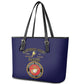 Montford Point Marines Leather Tote Bag African American Heroes Navy Blue - African Pride