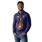 Montford Point Marines Long Sleeve Polo Shirt African American Heroes Navy Blue - African Pride