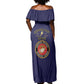 Montford Point Marines Off Shoulder Maxi Dress African American Heroes Navy Blue - African Pride