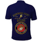 Montford Point Marines Polo Shirt African American Heroes Navy Blue - African Pride