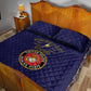 Montford Point Marines Quilt Bed Set African American Heroes Navy Blue - African Pride
