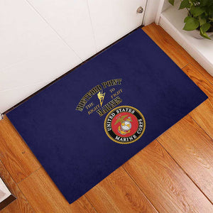 Montford Point Marines Rubber Doormat African American Heroes Navy Blue - African Pride