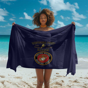 Montford Point Marines Sarong African American Heroes Navy Blue - African Pride