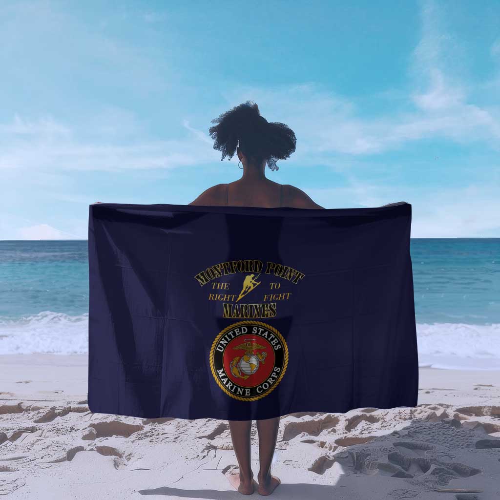 Montford Point Marines Sarong African American Heroes Navy Blue - African Pride