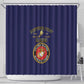 Montford Point Marines Shower Curtain African American Heroes Navy Blue - African Pride