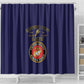 Montford Point Marines Shower Curtain African American Heroes Navy Blue - African Pride
