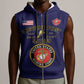 Montford Point Marines Sleeveless Zip Hoodie African American Heroes Navy Blue - African Pride